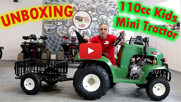 110cc Kids Mini Tractor with Trailer - UNBOXING + Assembly Instructions