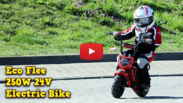 Eco Flee 250W 24V Electric Dirt Bike Kids Motorbike Test ride video