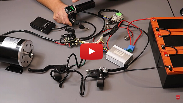 Electric Scooter, ATV, Dirt Bike - WIRING DIAGRAM - Nitro Motors and Similar with Brushed E-Motor