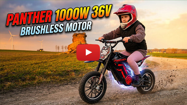 Girl RIDES Panther 1000W Electric Dirt Bike! ⚡ 36V Brushless Mini Cross