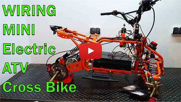 Elektrische scooter, ATV, crossmotor - BEDRADINGSSCHEMA - Nitro Motors en dergelijke met geborstelde E-motor