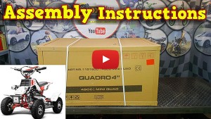 Pocket Quad Quadro 50cc - Unboxing - Full Assembly Instructions