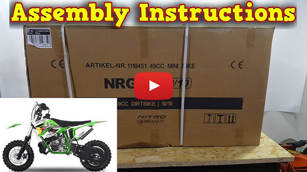 Video Instructions how to assemble NRG50 50cc Dirt Bike Motorbike Motocross 9HP KTM Replica 10