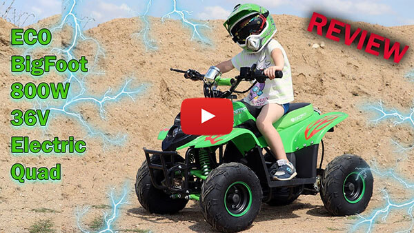 Video Review about BigFoot 800W 36V L Kids Electric Quad Bike