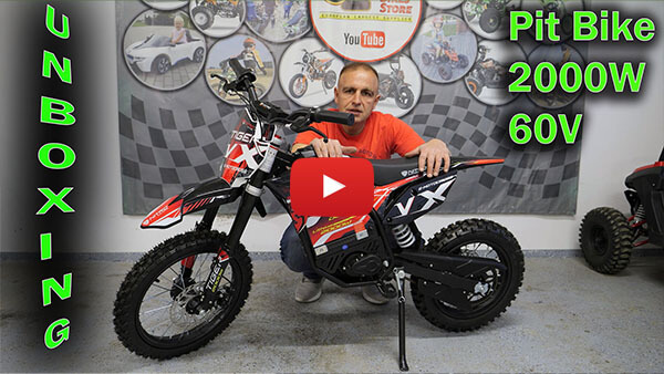 Vidéo sur l'assemblage du vélo de motocross électrique Tiger VX 2000W 60v