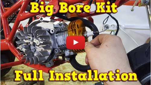 Videoanweisungen zum Installieren des Big Bore Kits in einem 50-cm3-Motor