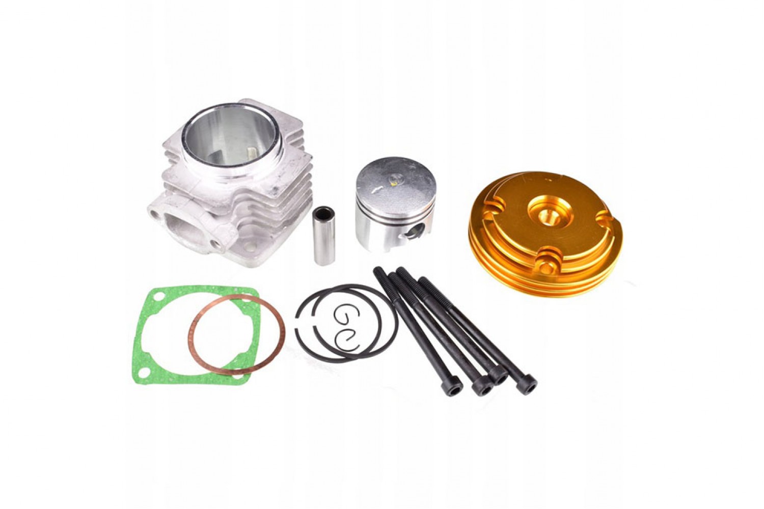 WOOSTAR 44mm Big Bore Cylinder Top End Kit Replacement for 2 Stroke 43cc 47cc 49cc Mini Chinese ATV Quad Pocket Bike Gas Scooter 