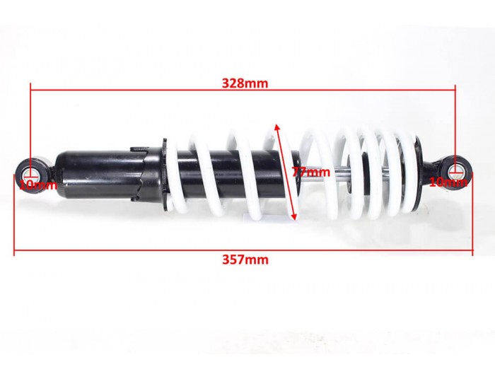 Schokbreker achter 328mm voor 110, 125, elektrische quad