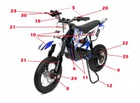 Pièces de rechange pour NRG R2 800W 48V  motocross électrique
