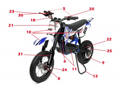Pièces de Rechange Pour Mini Motocross 49 Nitro Motors 
