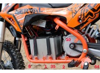 Pièces de rechange pour Serval Prime 1200W 48V motocross électrique