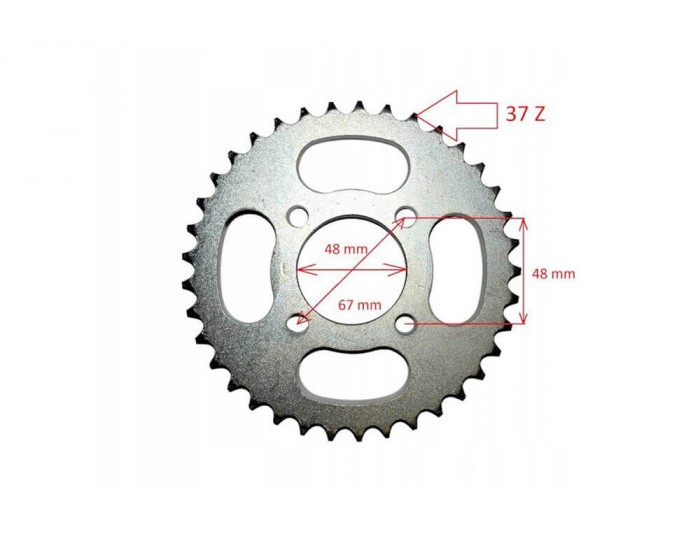 Rear sprocket 428 37T for 110cc, 125cc, Electric Quad, Dirt Bike Rear sprocket 428 37T for 110cc, 125cc, Electric Quad, Dirt Bike