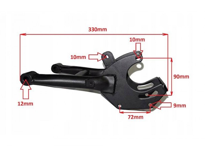 Bakre svängarm för 110, 125 elektrisk quad