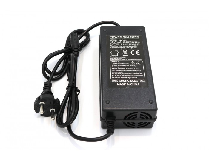 Chargeur 48V 1.6ah pour batteries au plomb pour véhicules électriques - Quad, Pocket Bike, Motocross, Trottinettes