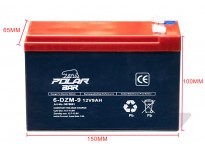 Gel Batterie 12V 9Ah 6-DZF-9 für Elektrofahrzeuge