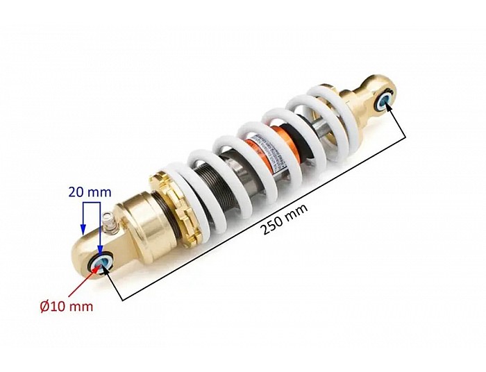 Stötdämpare bak 25cm för Electric Cross Tiger från Nitro Motors