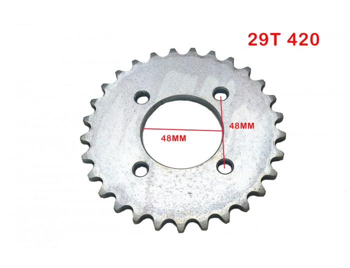 Achtertandwiel 29T 420 voor elektrische quad