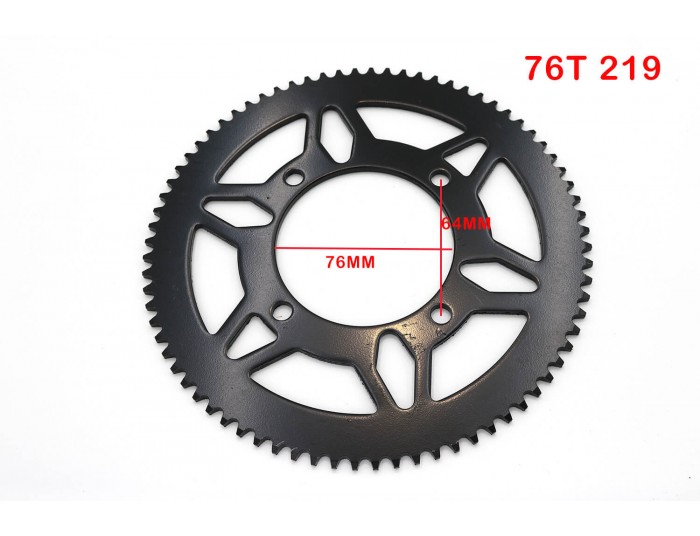 Rear sprocket 76 tooth 219h for Tiger Electric Dirt Bike from Nitro Motors