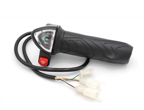 Throttle for electric vehicles 36V, 48V with battery gauge and lights switch