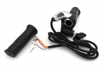 Throttle for electric vehicles 36V, 48V with key ignition and battery gauge