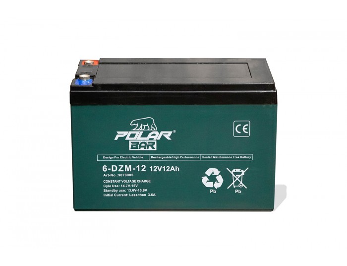 Batterie au gel 12V 12Ah 6-DZM-12 pour véhicules électriques