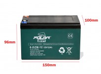 Gel Battery 24V 12Ah for electric Quad, Pocket Bike, Scooter, Dirt Bike