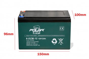 Batterij 12V 12Ah 6-DZM-12