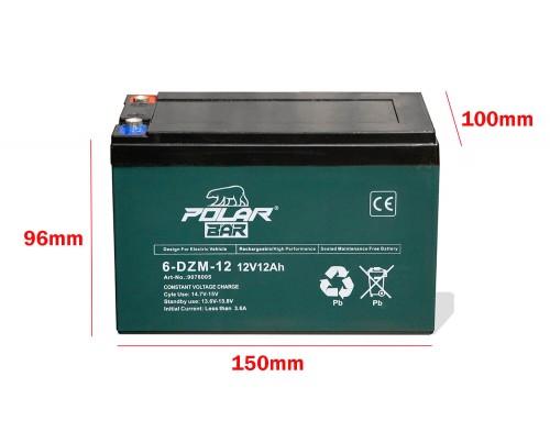 Battery 12V 12Ah 6-DZM-12