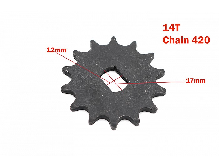 Vorderes Kettenrad 14T 420 für elektrisches Quad
