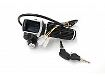 Przepustnica do pojazdów elektrycznych 36V ze stacyjką i wskaźnikiem akumulatora