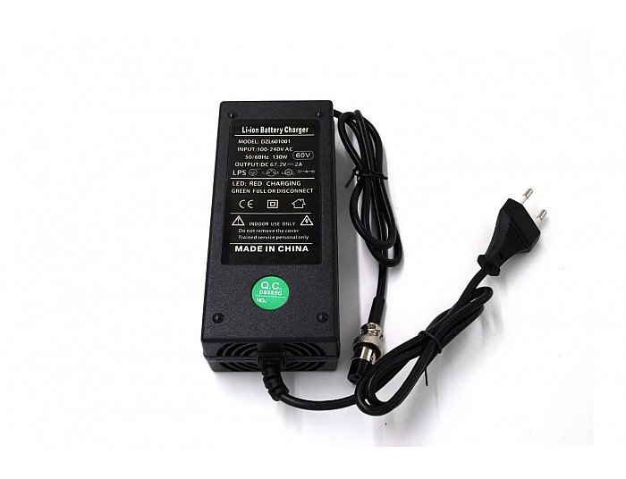 Charger 60V 2ah for Lithium-Ion Battery for electric vehicles - Quad, Pocket Bike, Scooter, Dirt Bike