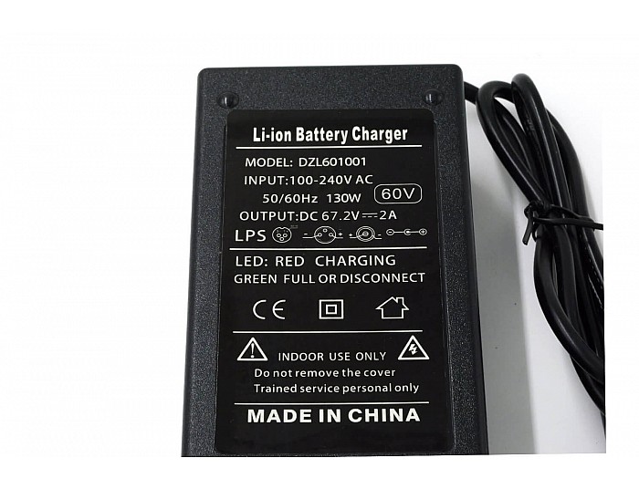Charger 60V 2ah for Lithium-Ion Battery for electric vehicles - Quad, Pocket Bike, Scooter, Dirt Bike