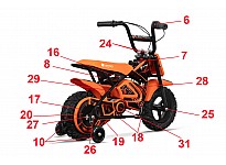 Spare Parts for Eco Flee 300W 24V Electric Mini Cross Bike from Nitro Motors