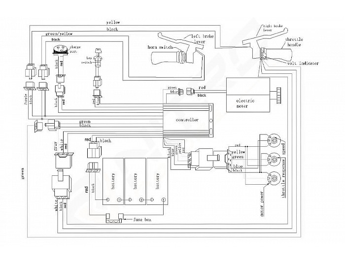 Controller for 1000W 36V Electric Dirt Bikes