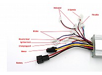 Controller for 1000W 36V Electric Dirt Bikes, Quads, pocket bike with reverse gear