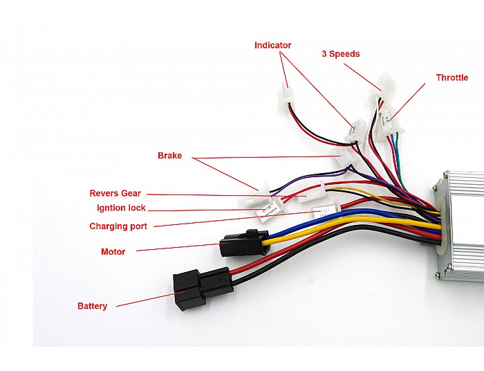 Controller for 1000W 36V Electric Dirt Bikes, Quads, pocket bike with reverse gear