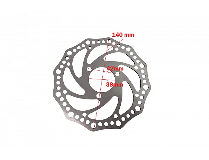 Disque de frein 140mm pour 49, électrique moto cross (Convient aux roues avant et arrière)