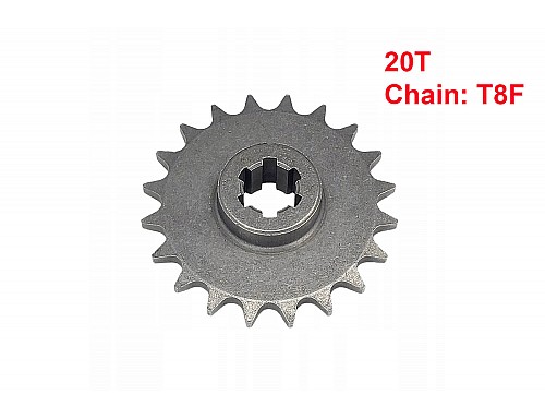 Voortandwiel 20 tands T8F voor elektrische Cross Bike Tiger VX
