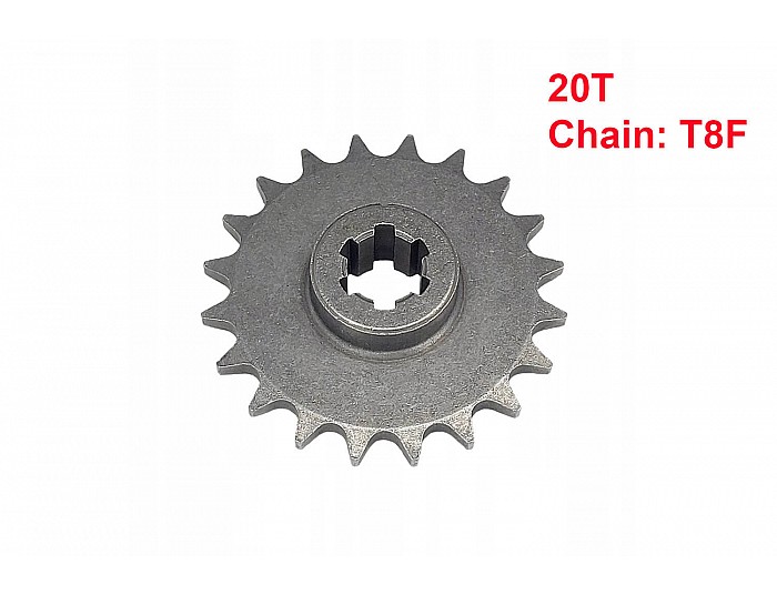 Voortandwiel 20 tands T8F voor elektrische Cross Bike Tiger VX van Nitro Motors