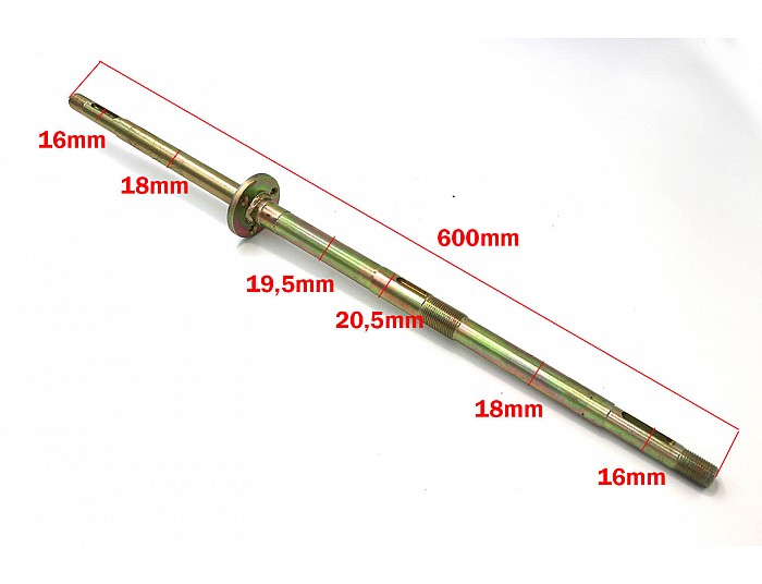 Hinterachse für 49, Elektro Mini Quad