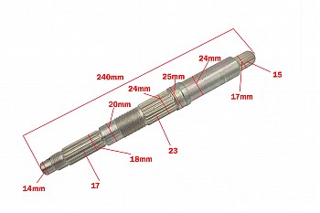 Bakaxel för elektrisk mini quad