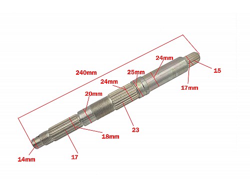 Bakaxel för elektrisk mini quad