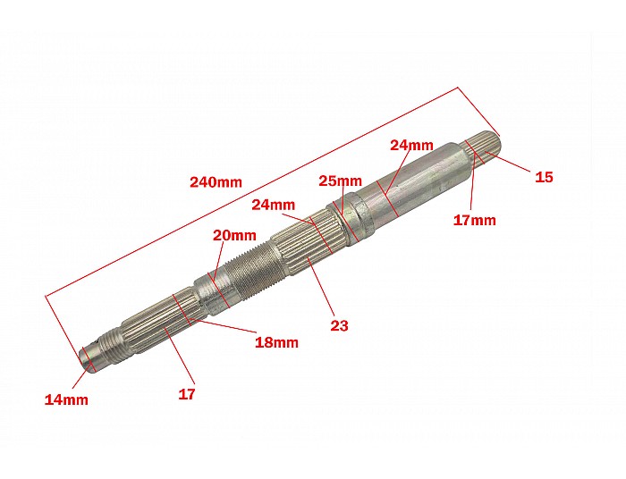 Bakaxel för 49, elektrisk mini quad