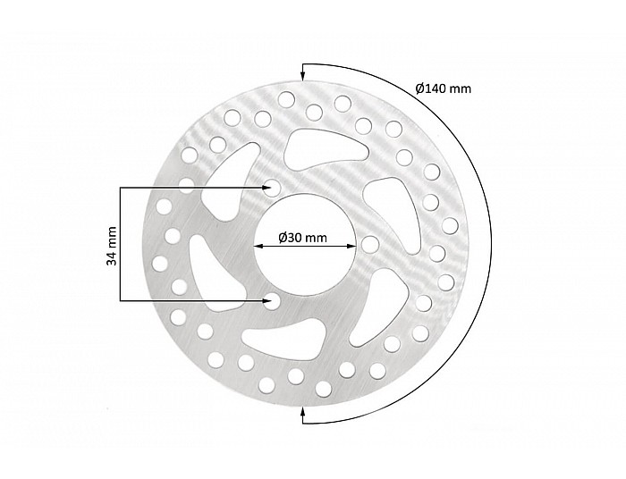 Tarcza hamulcowa tylna 140mm do 49, Elektrycznego Mini Quada