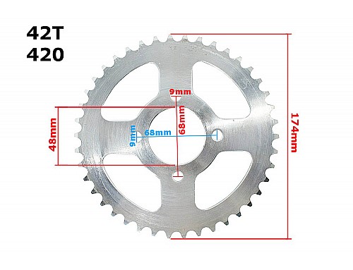 Pignon arrière 420 42T