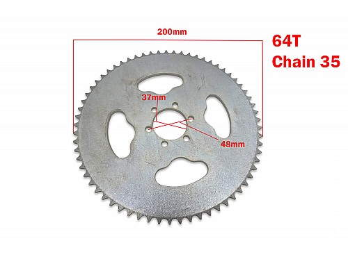 Bakre kedjehjul till GoKid Buggy (kedja 35) 