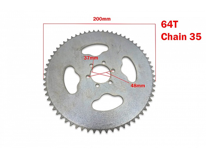 Bakre kedjehjul till GoKid Buggy (kedja 35) från Nitro Motors