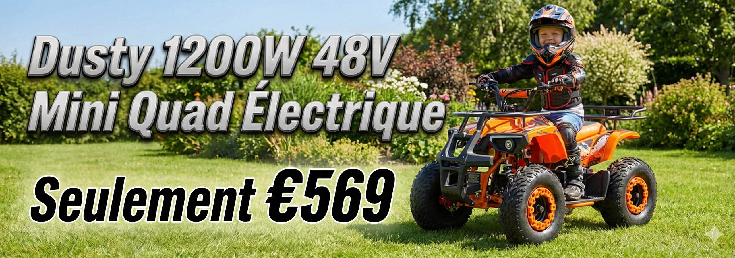 Baner 1200W 48V Mini Quad Électrique