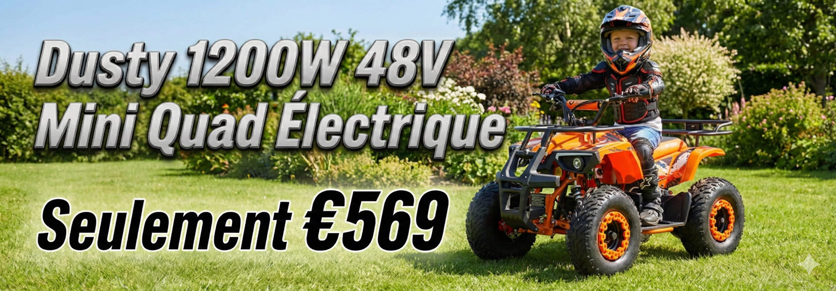 Baner 1200W 48V Mini Quad Électrique