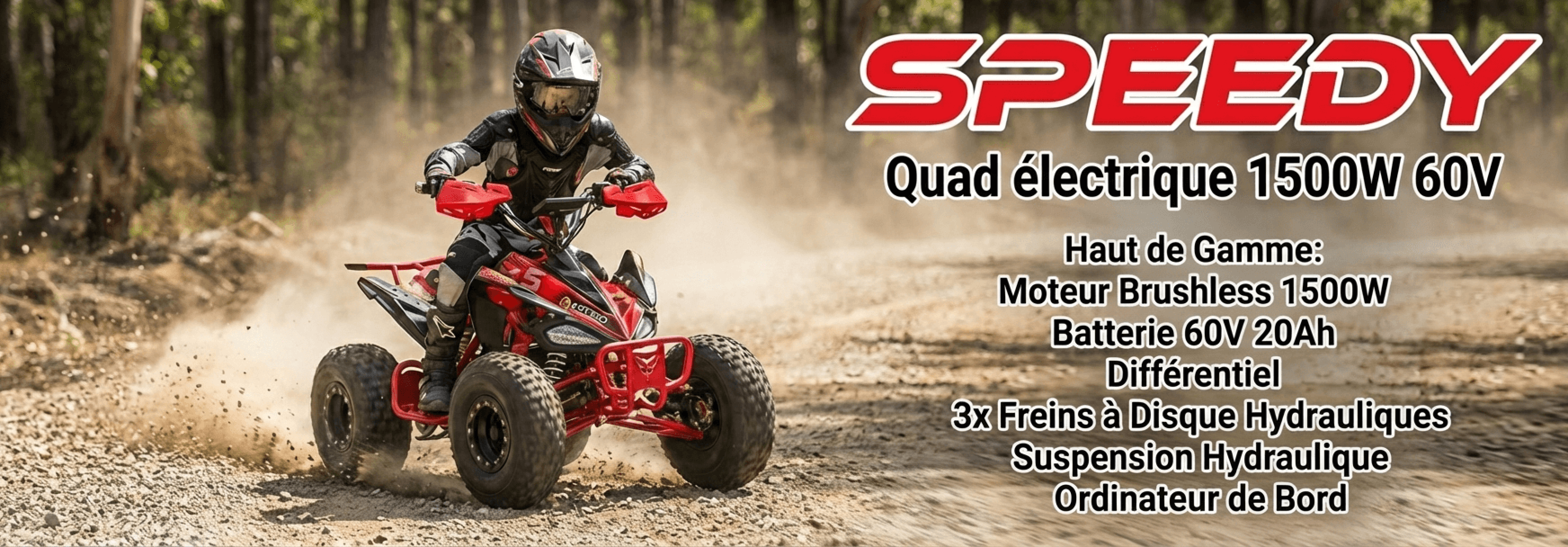 Baner Speedy 1500W 60V Mini Quad Électrique